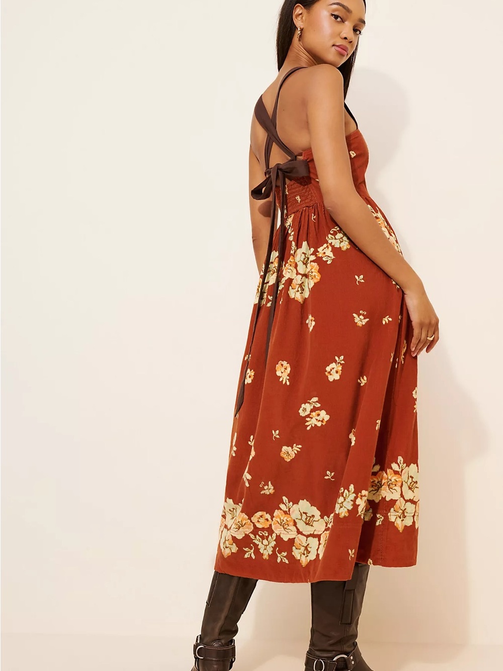 Gently Worn Free People Until Dawn Midi Dress L - Picture 2 of 6